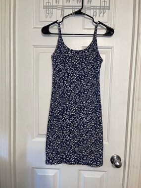 Old Navy Navy and White Floral Cami Mini Dress
